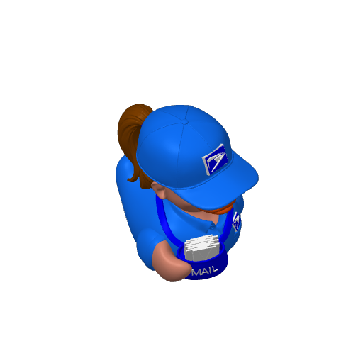 Mail Delivery Lady Dash Duck (3D render, made to order)