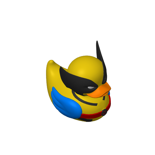 Clawed Adamantium Mutant Dash Duck (Version 2) (3D render, made to order)