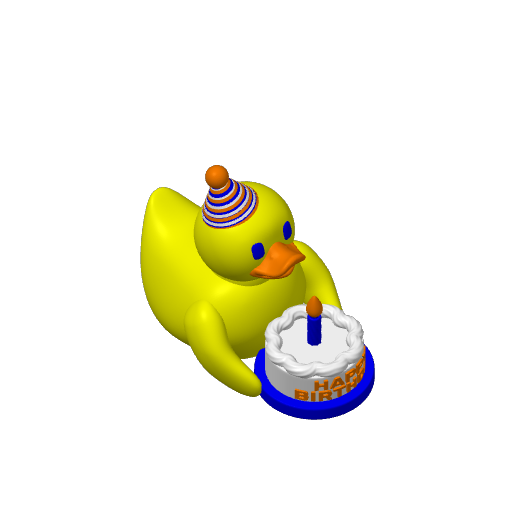 Party Hat Celebration Dash Duck (3D render, made to order)