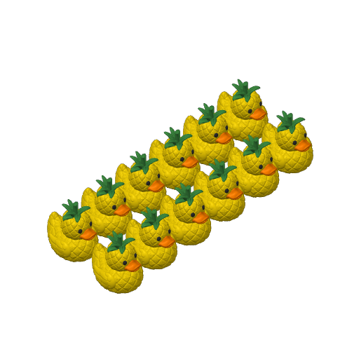 Spiky Tropical Fruit Dash Duck (3D render, made to order)