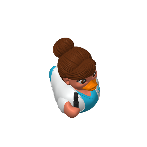 Eye Chart Reading Doctor Lady Dash Duck (3D render, made to order)