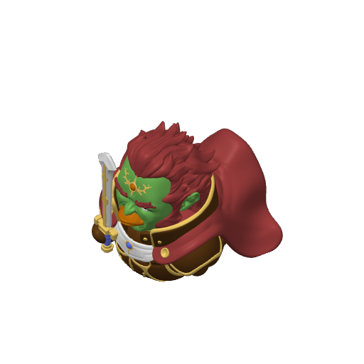 Dark Desert Warlord Battle Stance Dash Duck (3D render, made to order)