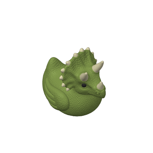 Three Horned Dino Tank Dash Duck (3D render, made to order)