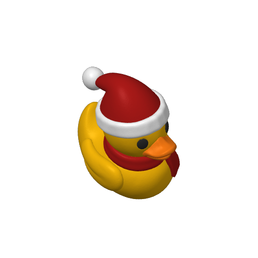 Santa Hat Holiday Dash Duck (3D render, made to order)