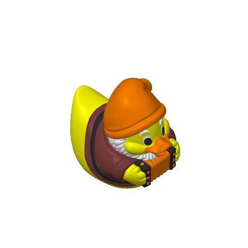 Cheerful Grinning Mining Dwarf Dash Duck (3D render, made to order)