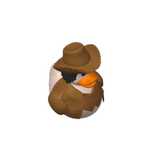 Scruffy Western Bandit Dash Duck (3D render, made to order)