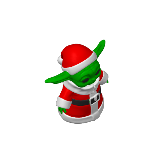 Tiny Green Gift Bringer Dash Duck (3D render, made to order)