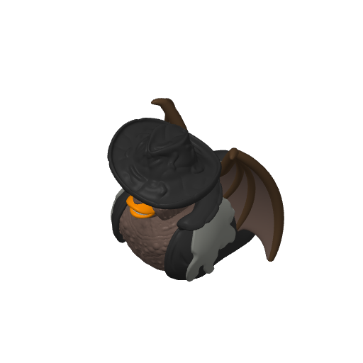 Hat Wearing Winged Predator Dash Duck (3D render, made to order)