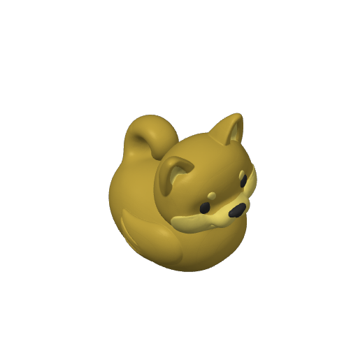 Curly Tailed Japanese Pup Dash Duck (3D render, made to order)