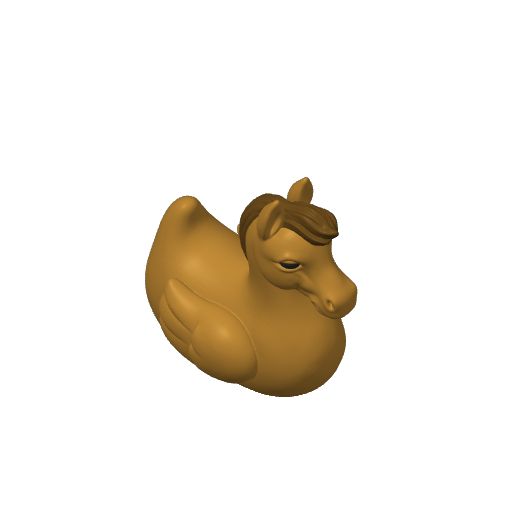 Mane Flowing Steed Dash Duck (3D render, made to order)