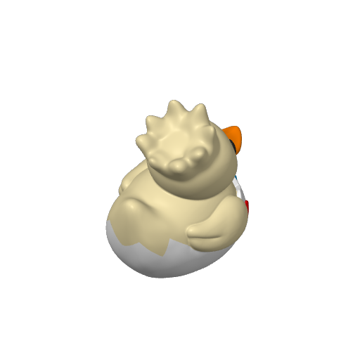 Spiked Shell Hatchling Egg Dash Duck (3D render, made to order)