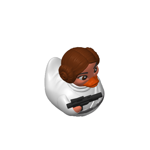 Side Bun Hair Rebel Princess Dash Duck (3D render, made to order)