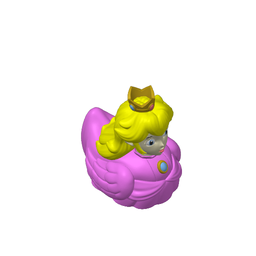 Pink Gown Royal Lady Dash Duck (Version 2) (3D render, made to order)