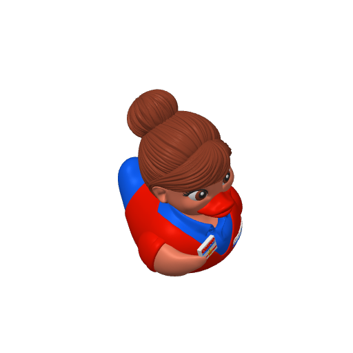 Warehouse Club Employee Lady Dash Duck (3D render, made to order)