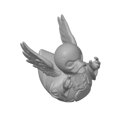 Dark Winged Fallen Being Dash Duck (3D render, made to order)