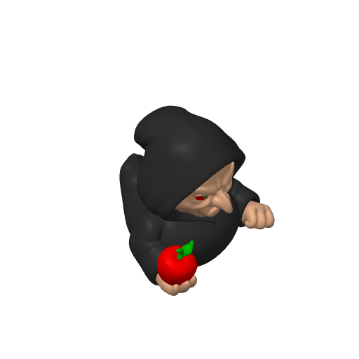 Poison Apple Offering Witch Dash Duck (3D render, made to order)