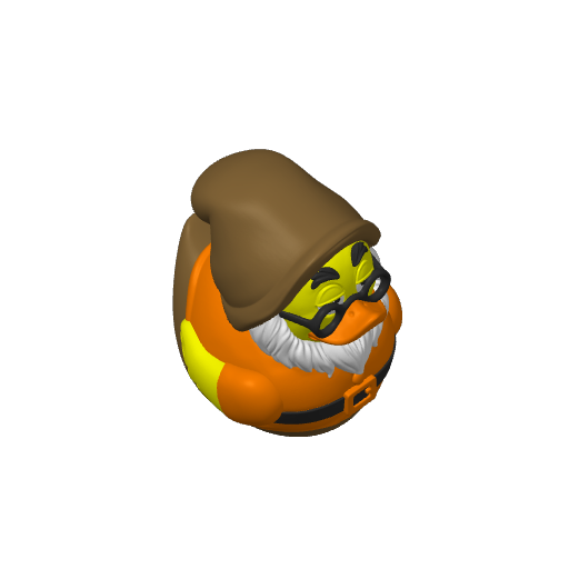 Spectacled Leader Mining Dwarf Dash Duck (3D render, made to order)