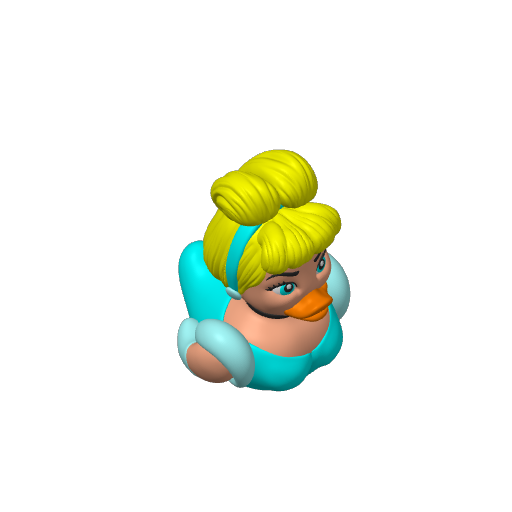 Glass Slipper Princess Dash Duck (3D render, made to order)