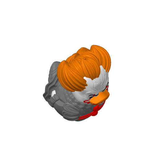 Drain Dwelling Grinning Clown Dash Duck (3D render, made to order)