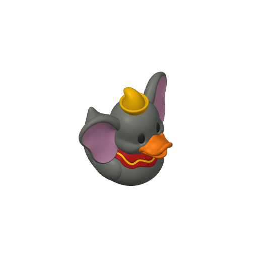 Big Eared Flying Elephant Dash Duck (3D render, made to order)