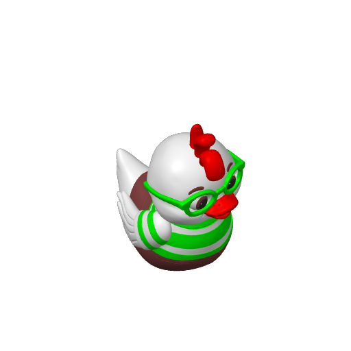 Falling Sky Panic Chick Dash Duck (3D render, made to order)
