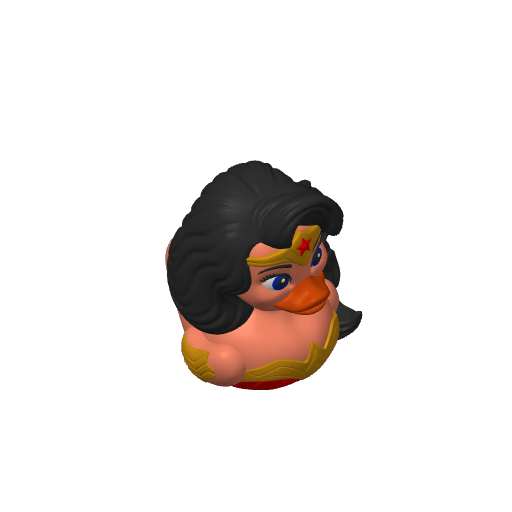Lasso Wielding Amazon Warrior Dash Duck (3D render, made to order)