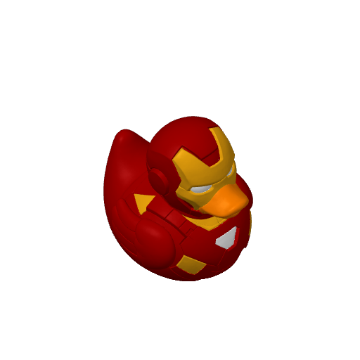 Red Gold Arc Reactor Hero Dash Duck (3D render, made to order)