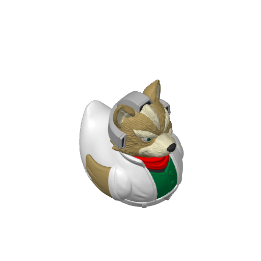 Fox Space Fighter Pilot Dash Duck (3D render, made to order)