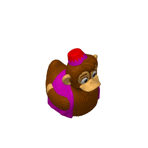 Fez Wearing Mischievous Monkey Dash Duck (3D render, made to order)
