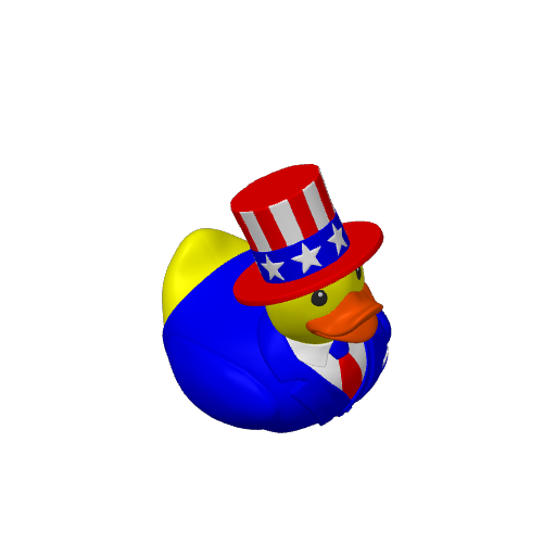 Stars And Stripes Patriot Dash Duck (3D render, made to order)