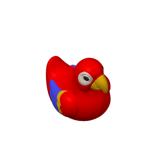 Colorful Tropical Talker Dash Duck (Version 2) (3D render, made to order)