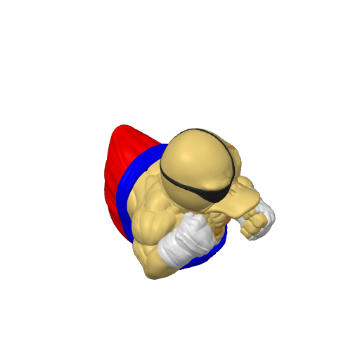 Eye Patched Muay Thai Giant Dash Duck (3D render, made to order)