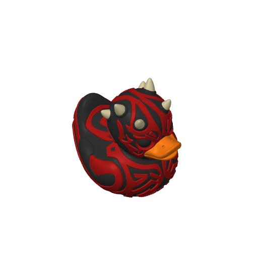 Horned Red Black Dual Blade Villain Dash Duck (Version 2) (3D render, made to order)