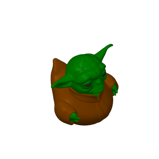 Small Green Light Sword Master Dash Duck (3D render, made to order)