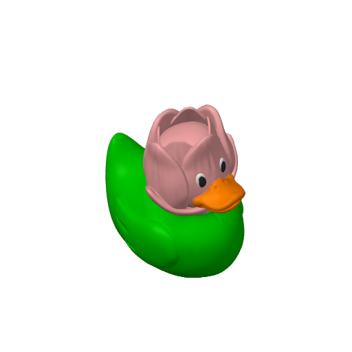 Cup Petaled Spring Bloom Dash Duck (3D render, made to order)