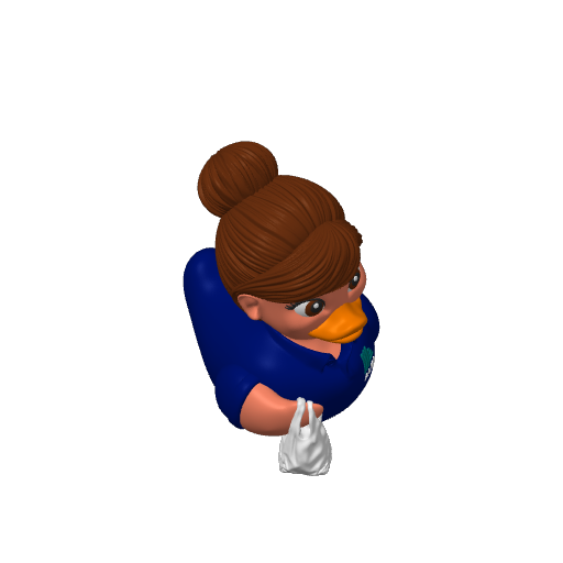 Discount Store Employee Lady Dash Duck (3D render, made to order)