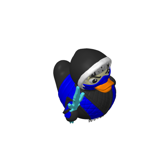 Ice Creating Masked Ninja Dash Duck (3D render, made to order)