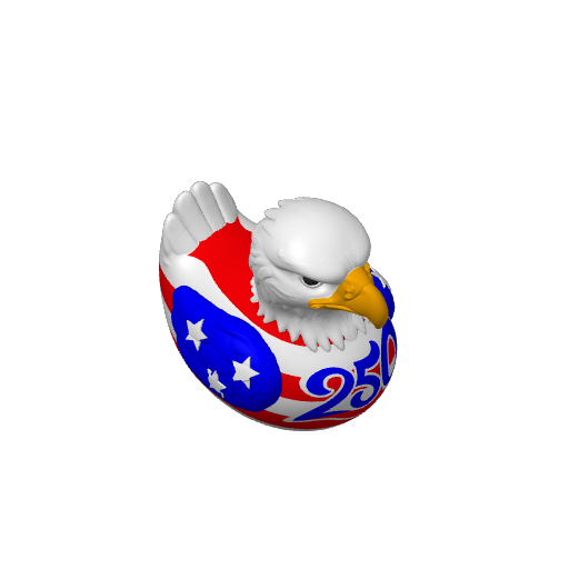 Anniversary Patriotic Raptor Dash Duck (3D render, made to order)