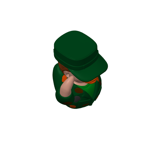 Saluting Servicewoman Dash Duck (3D render, made to order)