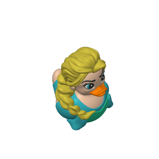 Ice Powered Queen Dash Duck (3D render, made to order)