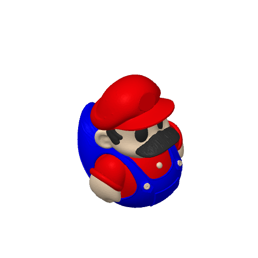 Red Capped Plumber Hero Dash Duck (Version 3) (3D render, made to order)