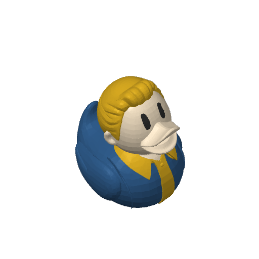 Blue Jumpsuit Wasteland Hero Dash Duck (3D render, made to order)