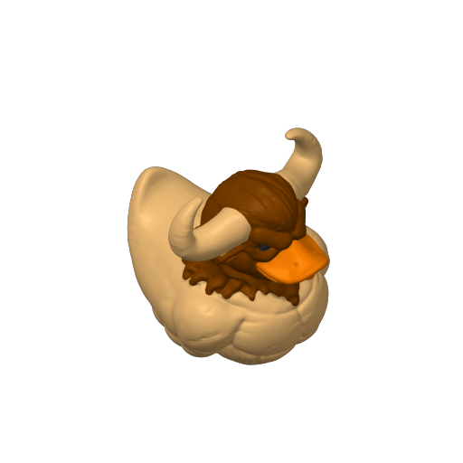 Bull Headed Labyrinth Beast Dash Duck (3D render, made to order)
