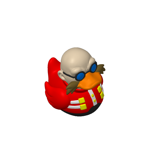 Mustached Mad Scientist Dash Duck (3D render, made to order)
