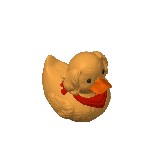 Golden Retriever Puppy Dash Duck (3D render, made to order)