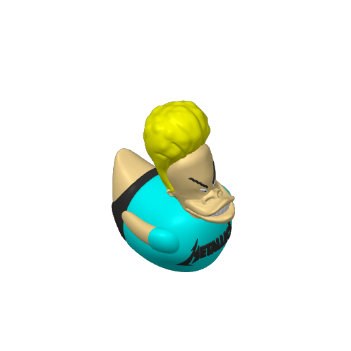 Laughing Headbanger Duo Mate Dash Duck (3D render, made to order)