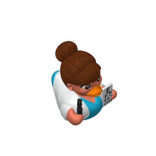 Eye Chart Reading Doctor Lady Dash Duck (Version 2) (3D render, made to order)