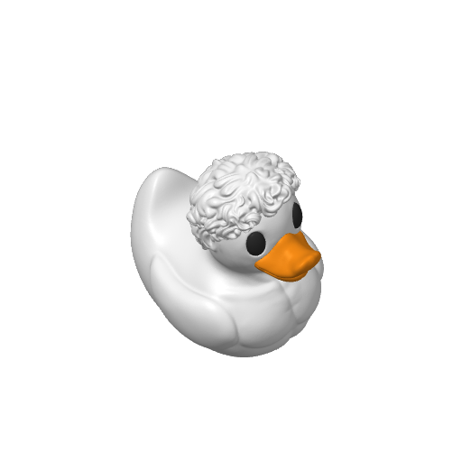 Classical Marble Sculpture Dash Duck (3D render, made to order)