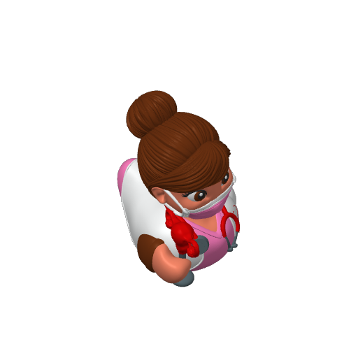 Baby Delivering Doctor Lady Dash Duck (3D render, made to order)