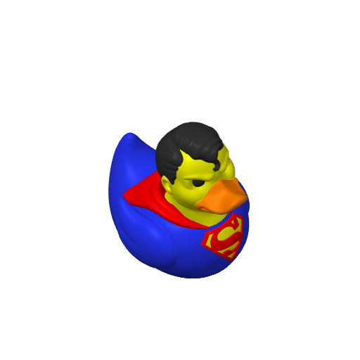 Cape Wearing Flying Hero Dash Duck (Version 2) (3D render, made to order)